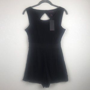 Material Girl Lace Romper Sleeveless XS Black NEW